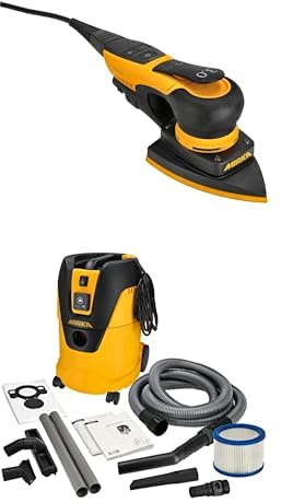 Mirka DEOS II 663 Deltaschleifer 300 W Dreieckschleifer vibrationsarmer Schwingschleifer + Mirka Industriestaubsauger Nass- und Trockensauger 25 Liter