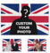 Personalised UK Flag Personalized Design Your Photo - Single sided double sided printing -2X3FT/2.5X4FT/3X5FT/4X6FT, Fun Design Suitable For Decorating Musicals, Shops, Clubs, Bedrooms, Parties