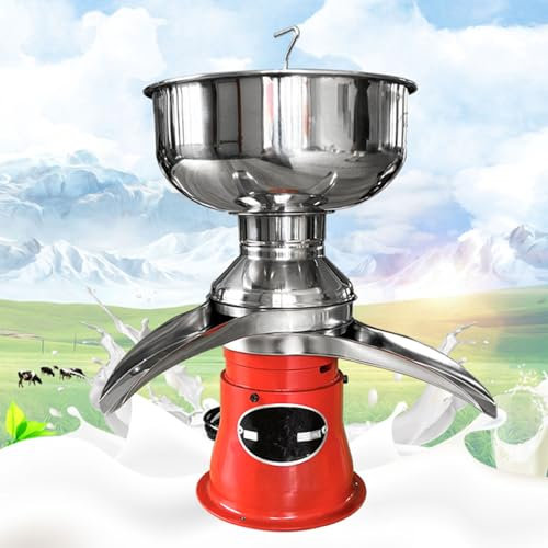 Separatore Centrifugo Portatile per Crema di Latte, Sgrassatore Elettrico in Acciaio Inossidabile da 50 L/Ora, Macchina per Burro Chiarificato per Separazione Crema per Fabbrica, Pasticceria
