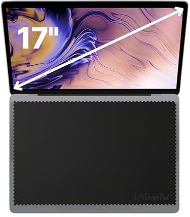 LetsSwipeThat® 1X Mikrofasertuch für Laptop Tastaturschutz - Laptop Zubehör 17.3 Zoll Display - Tuch für Streifenfreie Reinigung