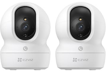 EZVIZ 2 Pack - 2025 2K Indoor Security Camera Wifi, 2.4Ghz Baby Camera Wireless, Pet Camera, 360° Pan Tilt, Smart Colour Night Vision, Auto Tracking, Two-Way Audio, Sleep Mode