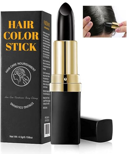 Black Root Touch-Up Stick, Hair Dye Pen for Hair Root Colour Cover Up, Waterproof and Long-Lasting Touch Up for Men and Women Grey Hair Cover Up