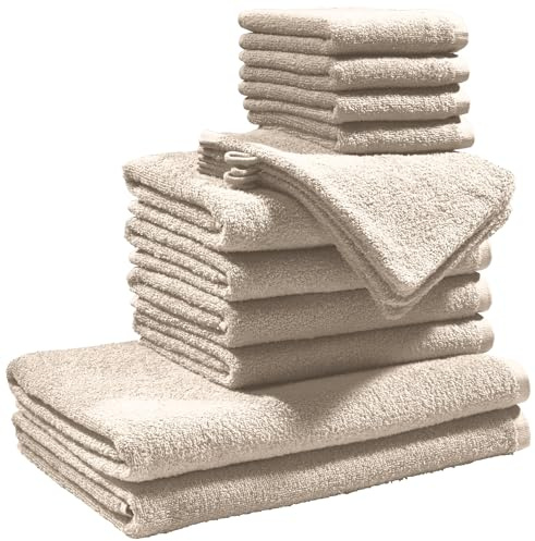 REDBEST Frottier-Set Oceanside 14-teilig Leichtfrottier beige