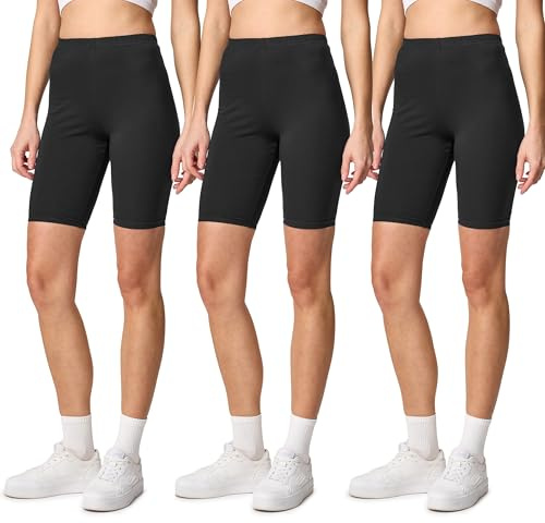 Merry Style Kurze Leggings Damen Radlerhose Baumwolle Shorts MS10-200 | Elastischer Bund, weich, atmungsaktiv und hautfreundlich, für Alltag, Zuhause, Yoga, Fitness, Sport und warme Sommertage