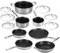 HexPro 13-Piece Stainless Steel Hybrid Cookware Set – Tri-Ply Nonstick Frypans, Milk Pots, Soup Pot & Lids – Stay-Cool Handles – Scratch-Resistant, Dishwasher, Oven & Induction Safe.