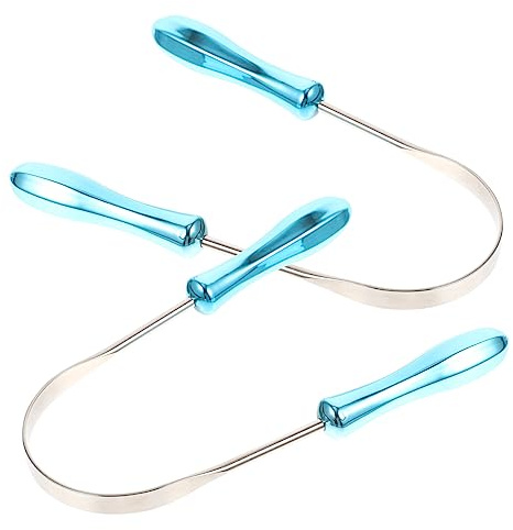 WRITWAA 1 Set Raschietti Per Lingua Acciaio Inossidabile U Shaped Per Della Lingua Strumenti Per Orale Per Adulti Rimozione Della E Fresco 2 Pezzi
