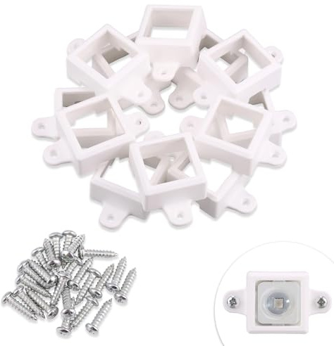 12 Stück Lichterketten-Clips, Außenlicht-Halterungen mit festen Schrauben, kompatibel mit Govee H805 LED und Non-Pro Version H705 LED (weiß)