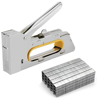 Agrafeuse pneumatique sans Huile pour Tapisserie, agrafeuse pour Papier, fenêtre, 4/6/8 mm, avec 2 400 Clous, en Acier Inoxydable, pour Le Travail du Bois et la Reliure de Meubles