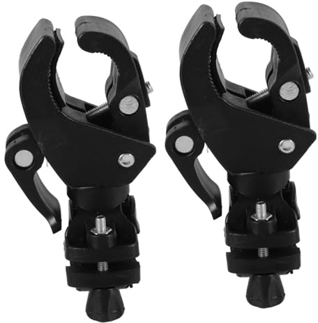 Porte-Canne Réglable et Rotatif pour Fauteuil Roulant, 2 Pièces | Support Léger en Plastique et Métal, Installation Simple, pour Scooter de Mobilité et Béquille, Noir