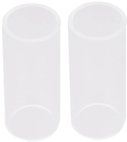 Alasum Glass Guitar Slides Smooth Gliding Surface and Excellent Intonation Standard Size 2.8x2.2x2.2cm 2pcs for Professional Guitar Players
