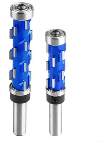 2 brocas en espiral con doble rodamiento para carpintería de precisión, vástago de 12 mm, herramienta de grabado CNC de aleación de acero compatible con enrutadores eléctricos y máquinas CNC