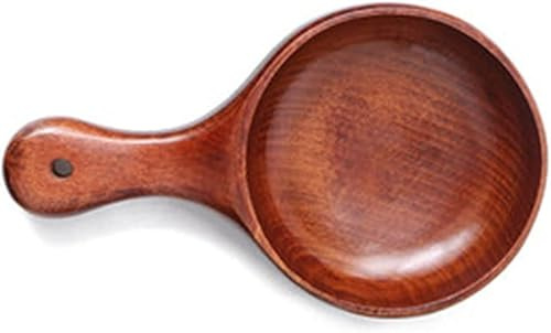 Träskål for frukt, salladsskål, salladstallrikar, hushållsartiklar, massiv träsalladsskål, kreativ hushållsgurkskål, fruktskål, träporslin(Brown)