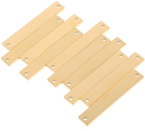 Conector de Doble Orificio de Acero Inoxidable Dorado 10 Piezas | Espejo Rectangular, Acabado Chapado, para Bricolaje y Ornamentos, Creativo, Único y Chic