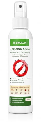 BIODELTA Zecken und Mückenspray 100 ml - für Outdoor-Aktivitäten | Anti-Zecken und Mückenspray mit Langzeitwirkung - ohne DEET und Icaridin - für Wandern, Garten und Outdoor-Aktivitäten