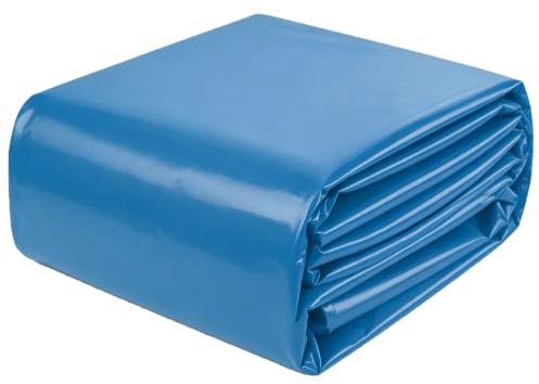 Liyadolaam Revêtement d'étang PEHD Bleu, 5x8m 6x10m 8x12m 10x15m résistant aux UV, indéchirable, Robuste, imperméable, pour bassins de rétention d'aquaculture, étangs extérieurs(3x4m)