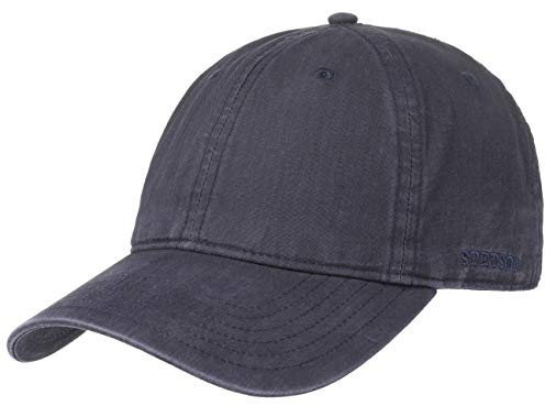 Stetson Ducor Sun Guard Fullcap Herren Baseballcap aus Bio-Baumwolle nachhaltig Frühjahr Sommer Cap mit Sonnenschutz UV 40 Stonewashed-Look Outdoorcap blau L (58-59 cm)