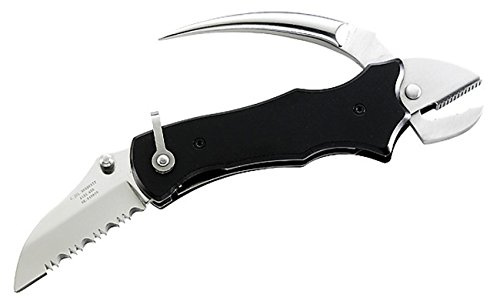 Herbertz Seglermesser, mit Zange und Marlspieker, AISI 420, Aluminium, Nylonetui