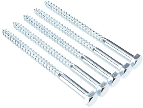 AHC 5053440661817 HEXAGON HEAD COACHSCREWS (ZINC PLATED) 10 X 150mm (PACK OF 5) - Black(grey)