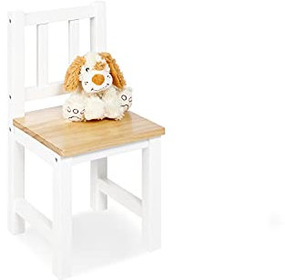 Pinolino Kinderstuhl Fenna, aus massivem Holz, Sitzhöhe 29 cm, für Kinder von 2 – 7 Jahren, weiß und klar lackiert