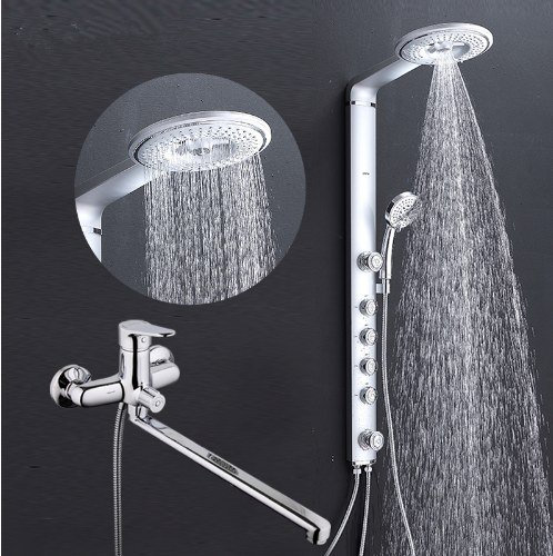 GOWE shower faucet bath tub taps bathtub mixer shower panel shower mixer tap wall mount rainfall shower set