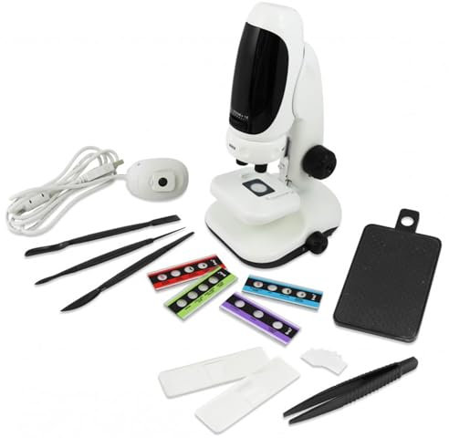 Buki France- Digital Microscopio Video 3 in 1, Colore Bianco, MR700