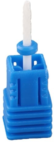 Punta trapano per unghie, punte manicure in ceramica per manicure Pedicure Gel per cuticole Smalto per unghie Cilindro a forma di testa di rettifica, con base di visualizzazione(White 01#)