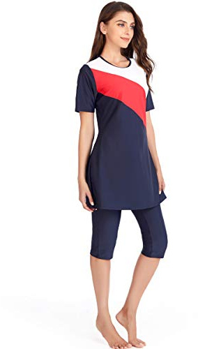 seafanny muslimska badkläder islamiska kvinnor kortärmade blygsamma baddräktskydd Surfing Beachwear Burkini