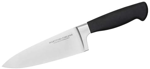 Marttiini KIDE Chefmesser klein, Stahl geschmiedet, satinierte Klinge, Santoprene-Griff 391615