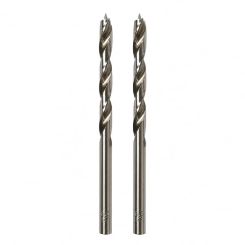 jjw-germany 2 St. HSS-G Präzisions Holzbohrer Spiralbohrer (D= 6,5 mm) mit Zentrierspitze