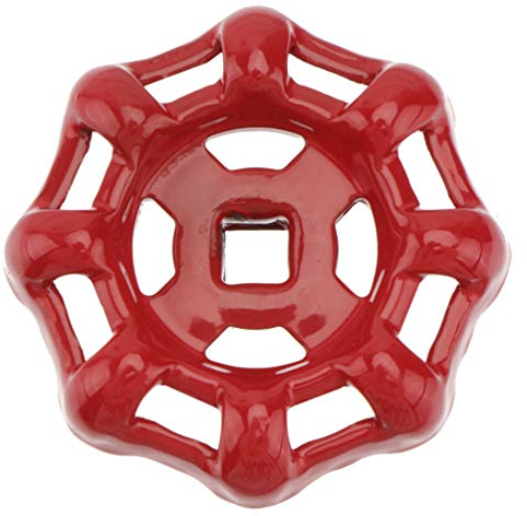 Operitacx Ventil Handrad, 7 * 7mm Wasserhahn Griff Ventil Kugelhahn Absperr, Rot Runde Rad Griff Ersatz Rad