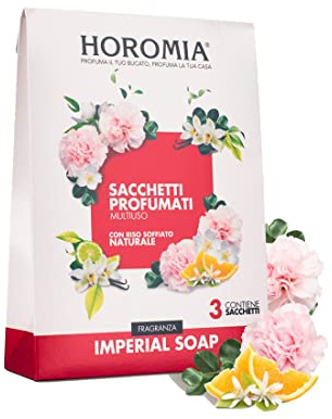 HOROMIA Duftsäckchen für Schrank und Schubladen – Intensiver und langanhaltender Duft für bis zu 12 Wochen – 3 Beutel Imperial Soap