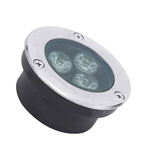 GUODDM Projecteur sous-Marin Encastr - Lumière LED Submersible, Projecteur sous-Marin Encastré Ultra Fin, Projecteurs De Sol Extérieurs 3W pour Terrasse De Jardin, Étanche IP68(Warm,220V)