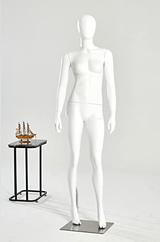 F21-6 White Frau Tonhandisplay schöne Schaufensterpuppe männliche oder Weibliche stehend schwarz matt lackiert Egghead