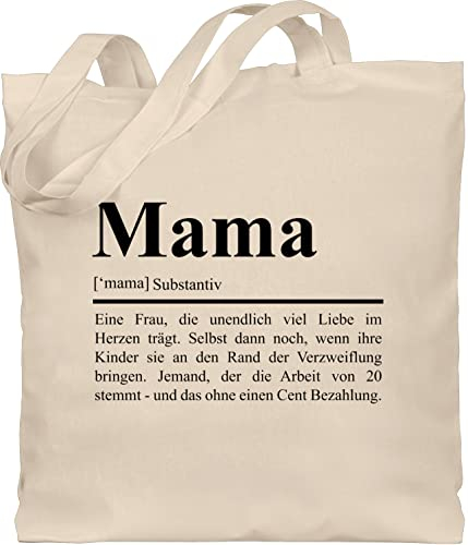 Baumwolltasche - Taschen - Mama Definition - Geschenke für Mutti Muttertag Mama Sprüche Geschenkideen Mütter - Unisize - Naturweiß - geschenk muttertagsgeschenk von kindern mutter beutel mom bag