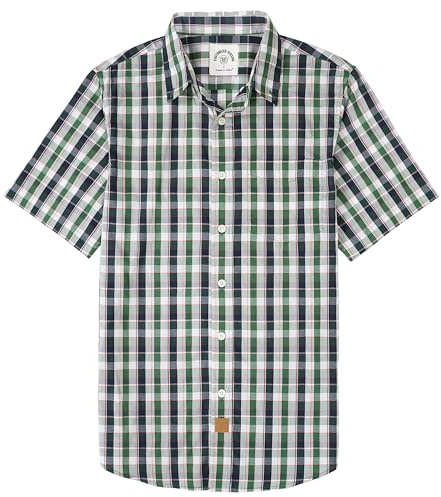 Dubinik® Chemise Homme Manches Courtes Carreaux De Travail Poche Casual Été Chemisette Homme Bouton Chemise Carreaux Homme