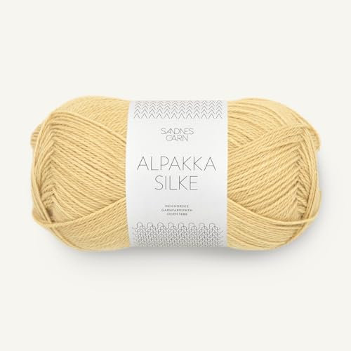 SANDNES GARN Alpakka Silke - Farbe: Gul Månestein (2122) - 50 g/ca. 200 m Wolle