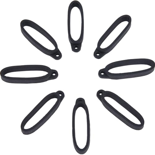GORGECRAFT 40 Anneaux en Caoutchouc de Silicone Anti-Perte Noirs Support de Bande de 40mm Pendentif en Silicone Étuis Réglables Polyvalents Kit de Transport de Remplacement de Lanière de Collier