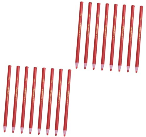 Tofficu 24pièces Crayon Cire Rouge Peel-off Pour Céramique Verre Cuir Et Textile Marqueur Non Gras Facile à Retirer