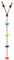 ** vidaXL Multicolour Disc Rope Swing - Kids Outdoor Climbing Toy with 4 Treads, Sturdy Multi-Layer PE Rope and Metal Mounting Rings, 140cm Height, 50kg Max Load