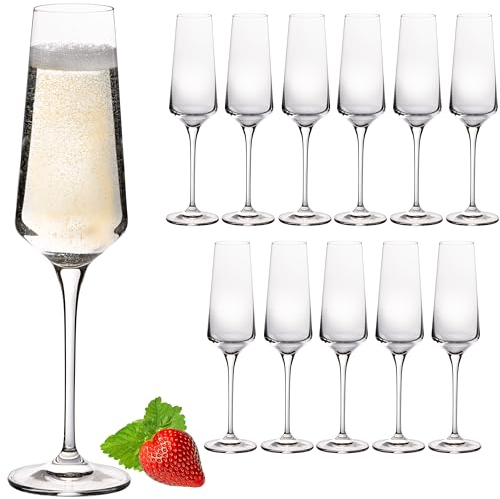 Imperial, calici da spumante, 220 ml, serie Athen, set di 12 bicchieri da spumante in vetro Crystalline, lavabili in lavastoviglie