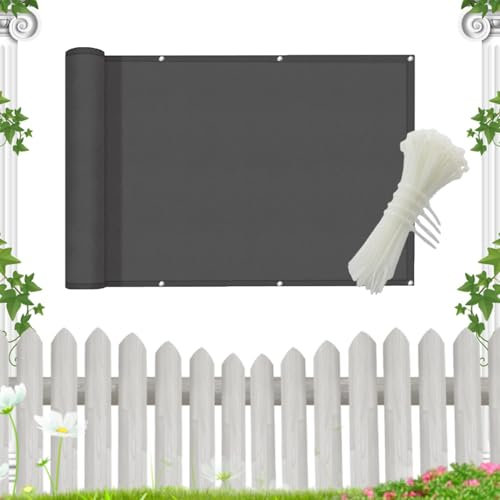 Zuasdvnk Brise-vue pour balcon - Panneau de clôture de balcon - 157,48 x 35,43 pouces - Bâche de protection pour pare-brise de terrasse - Tissu en maille - Pour clôture de terrasse