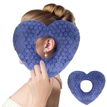 Ear Piercing Pillow with an Ear Hole for Ear Pain and Side Sleepers (Purple)
