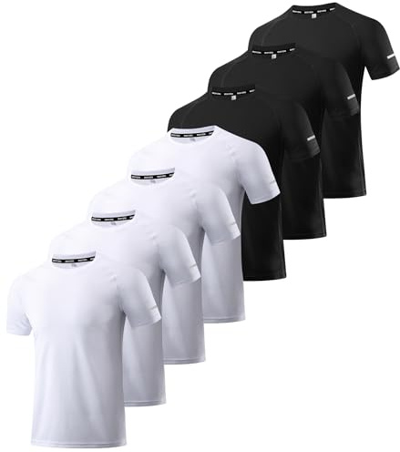 Boyzn 1, 3, 5 eller 7-pack sportt-shirts, herr, kortärmade t-shirts, funktionell skjorta, löpskjorta, snabbtorkande ventilerande sportskjorta, sommar, fitnessskjorta, träningströja för löpning träning