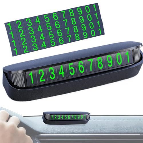 Placa de número de aparcamiento, adorable placa de matrícula para coche, placa de número temporal de coche, placa de matrícula para aparcamiento, placa de número de teléfono de estacionamiento de