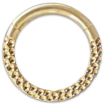 viva-adorno näspiercing, segmentring med gångjärn, klicker, titan, G23, hamrat, piercing, näsring, septum läpp, helix, öronpiercing septumring, Z584, Titan