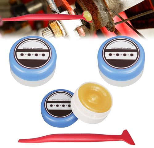 COWANIEE 3pcs Lithium Grease Multi-purpose with Oiling Scraper, Anti-seize Bike Chain Grease- High Temp Formula