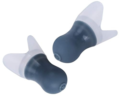 2 Tapones De Silicona Para Los Oídos, Ruidos Y Reutilizables Tapones Oidos Natación Tapones Piscina Para Natación, Entrenamiento De Piscina, Baño, Viajes De Aire (Gris Grande + Caja De Polipropileno)