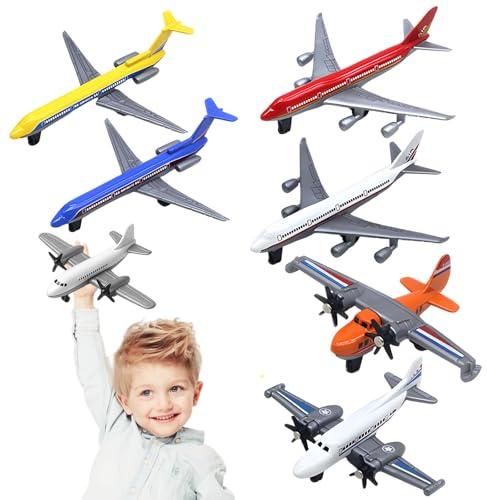 ZORVEXLYNX 6 PCS Airplane Toys, Aeroplane Toys, Educational Plane Toy for Kids Age 3-12, For Birthdays and Holidays, Creative Play and Travel Entertainment