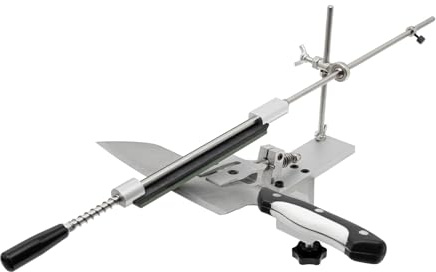 Aiguiseur de couteaux professionnel avec 6 pierres à aiguiser | Aiguiseur de couteaux pour lames jusqu'à 400 mm de longueur et 8 mm d'épaisseur | Affûteur pour couteaux de cuisine, couteaux de poche