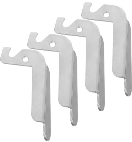 Ciieeo 4 Piezas Mango de doméstica empuñadura repuestos para piezas de la puerta de calefacción accesorios para puertas de carbón Silver